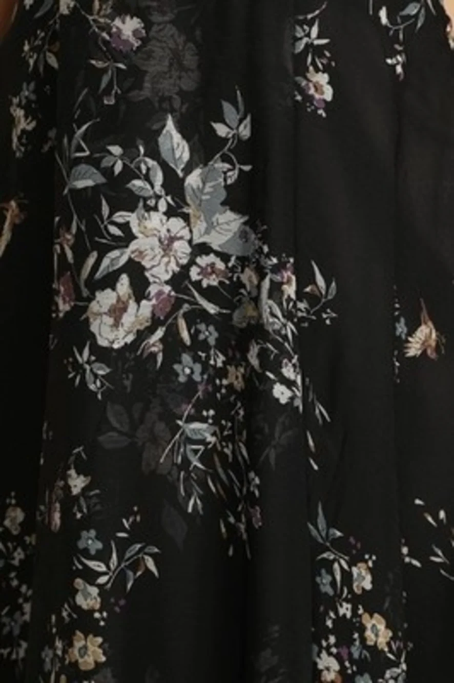 Lulus Made to Flaunt Black Floral Print Maxi Dress Women Size S Sleeveless Dress